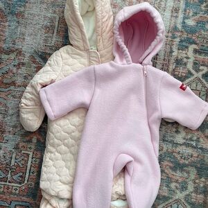 First Impressions Pink and Cream Baby Puffers